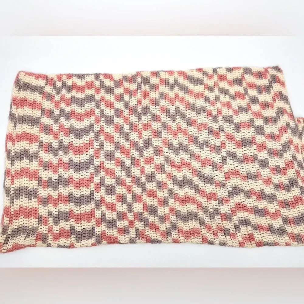 Blanket Crochet Handmade Size 42” x 43”